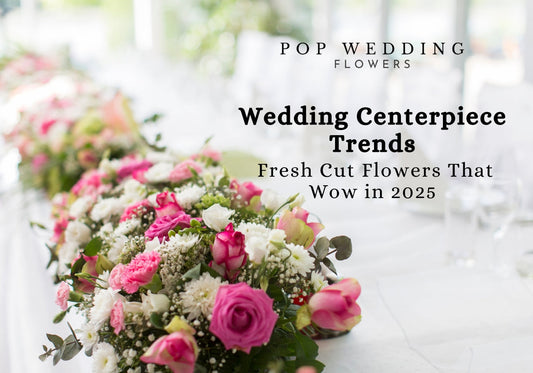 wedding centerpiece featuring fresh-cut pink and white flowers, enhancing a romantic and stylish wedding ambiance.